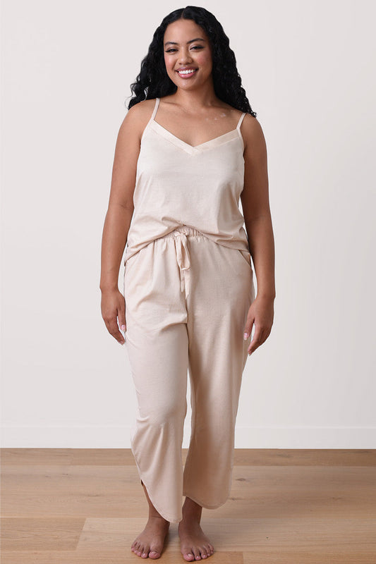 Sokha Organic Cotton Jersey Camisole with Satin Tencel Trim