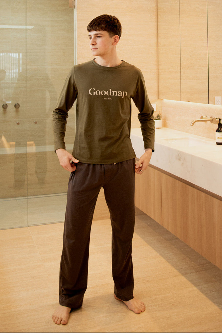 The Journey - Organic Cotton - Classic Pyjama Pant - Espresso