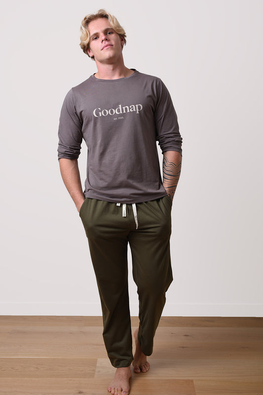 The Journey - Organic Cotton - Classic Pyjama Pant - Olive