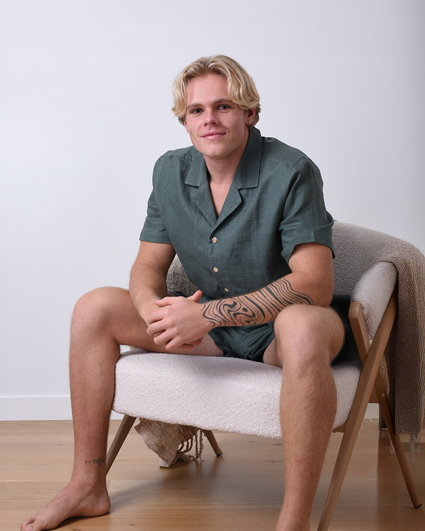 Drift Linen Shirt – Forest