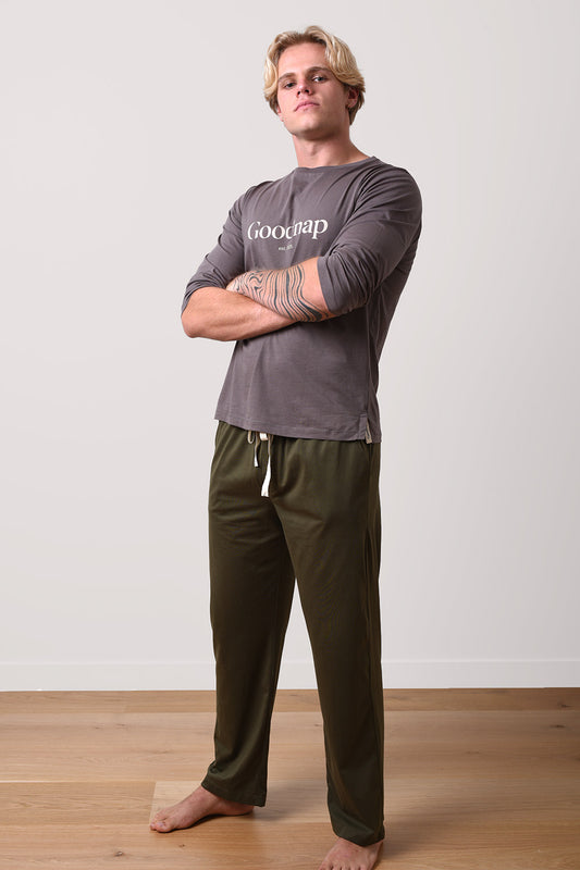 The Journey - Organic Cotton - Classic Pyjama Pant - Olive