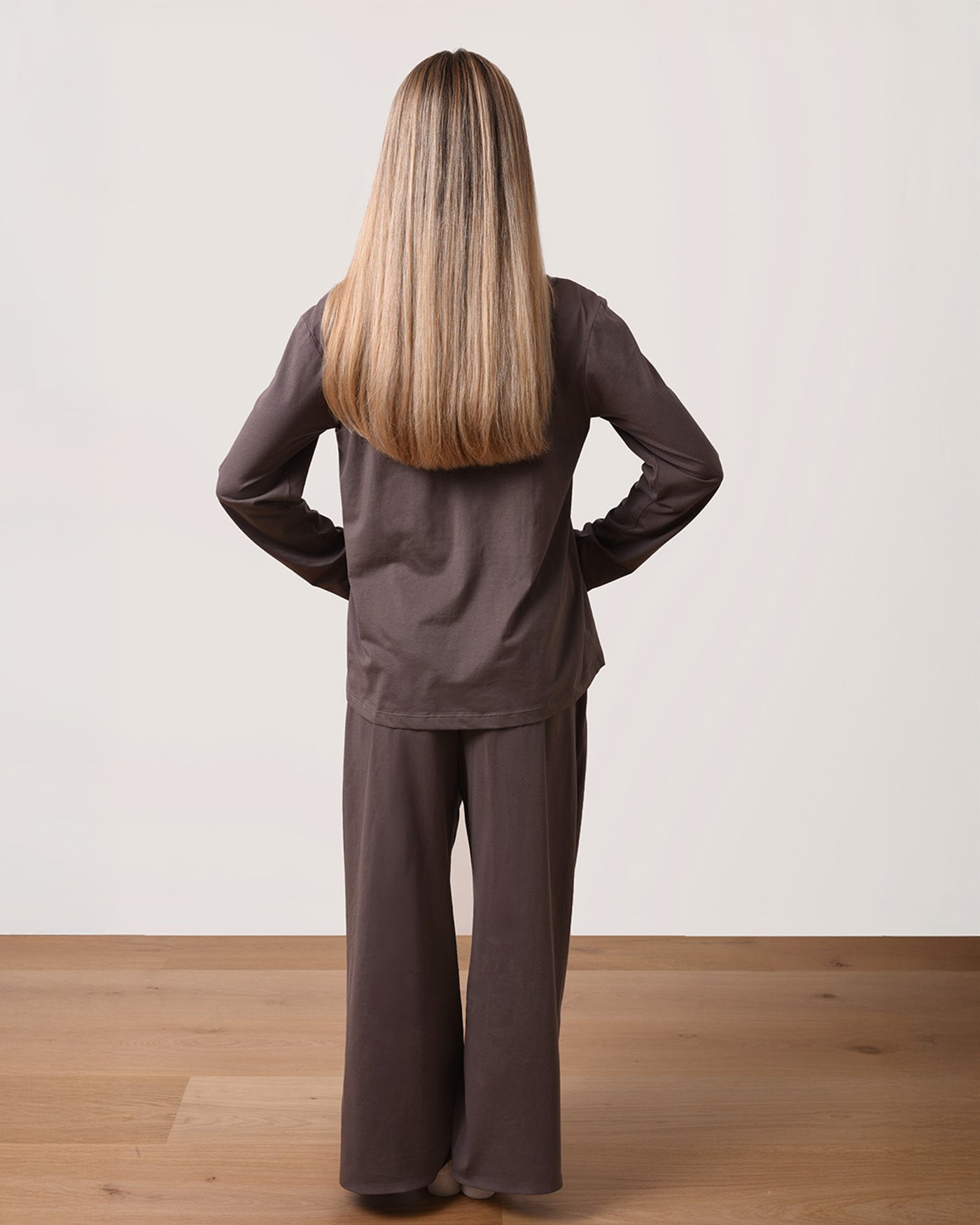 Sundown Piped Pyjama Set - Tranquil Truffle