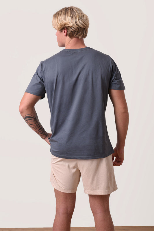 The Classic Men's Organic Cotton Jersey Sleep Tee - Ocean