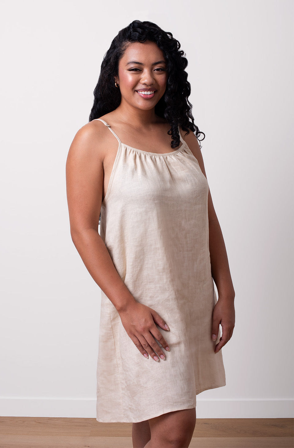 Sunkissed Linen Dress – Premium European Flax™ Linen in Sand