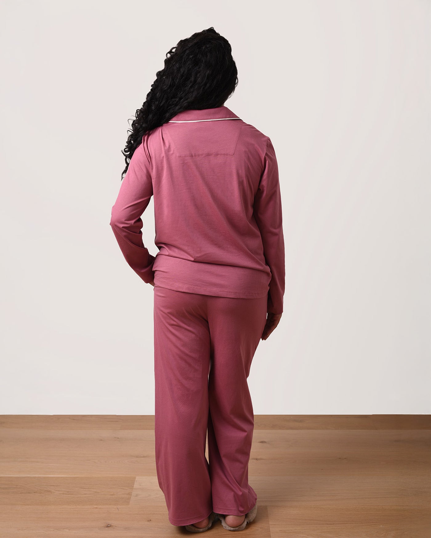 Sundown Piped PJ Set - Peaceful Plum