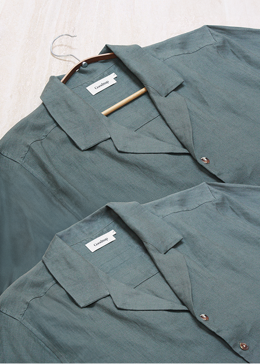 Drift Linen Shirt – Forest Green
