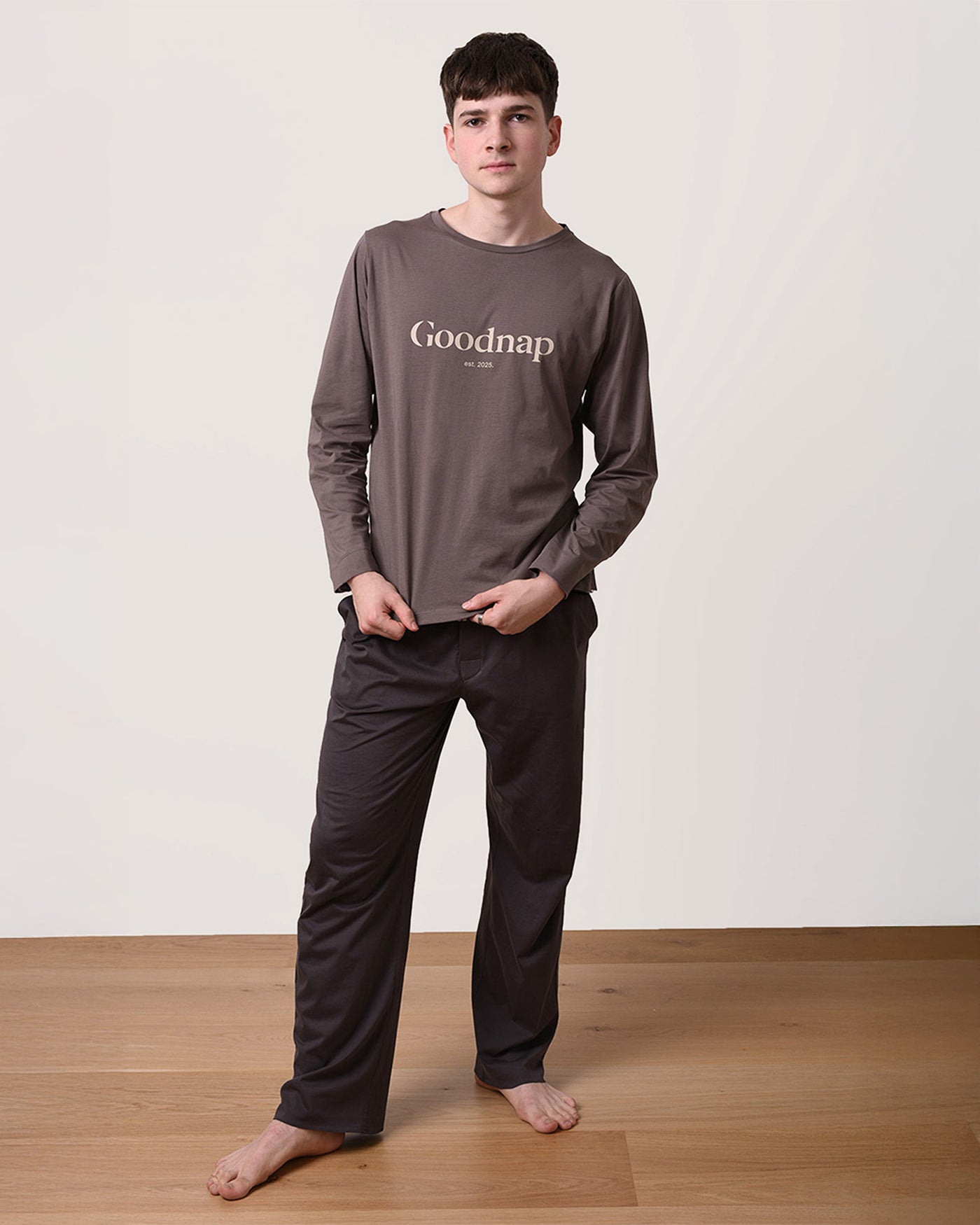 Men's Long Pyjama Pant - Espresso